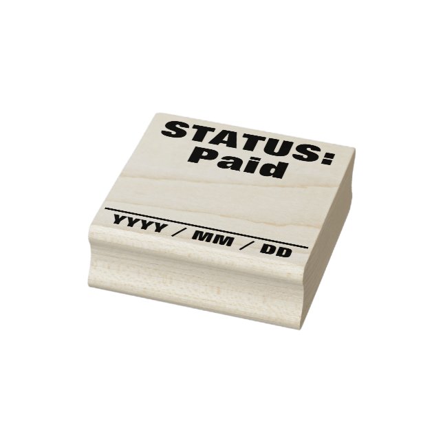 Simple "STATUS: Paid" Rubber Stamp (Stamp)