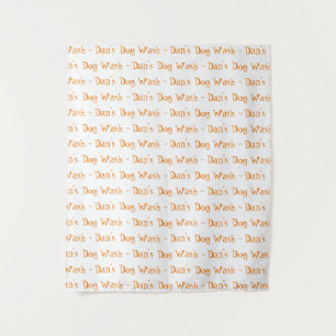 Simple Step and Repeat Small Business Custom Banne Tapestry