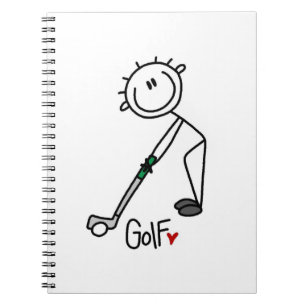 Simple Stick Figure Golfer Notebook