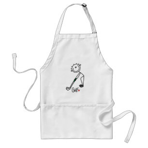Simple Stick Figure Golfer Standard Apron