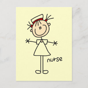 Simple Stick Figure Nurse T-shirts and Gifts Postcard