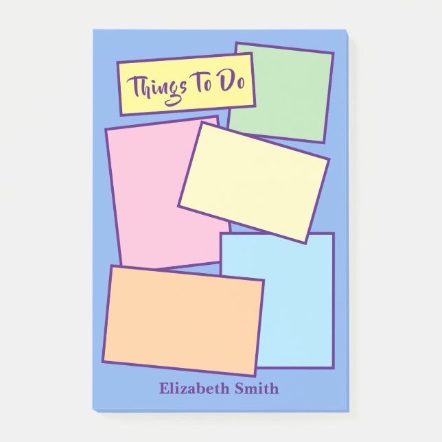 Simple Sticky Notes Paper Pastel Colours (Front)