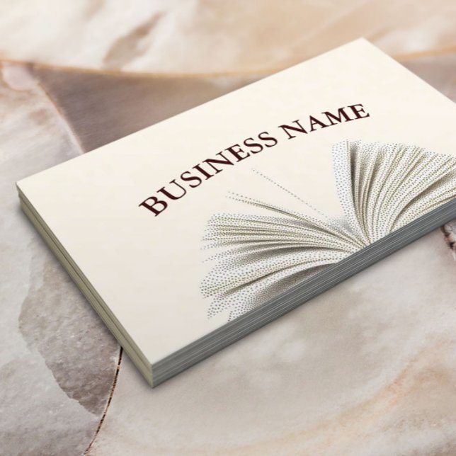 Simple Stipple Opened Book Business Cards (Creator Uploaded)