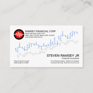 Simple Stock Exchange Graph Wave Financial Business Card