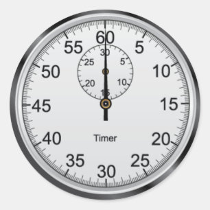 Simple Stopwatch Round Sticker