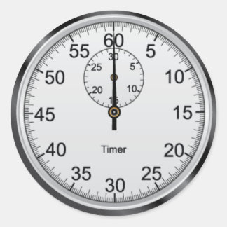 Simple Stopwatch Round Sticker