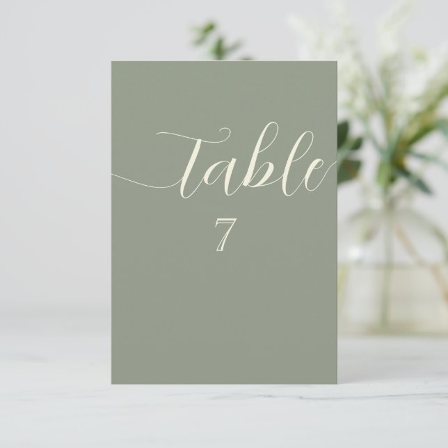 Simple String Lights Sage Green Wedding Invitation (Standing Front)