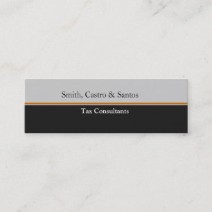 Simple Stripe Professional Functional Minimalist Mini Business Card