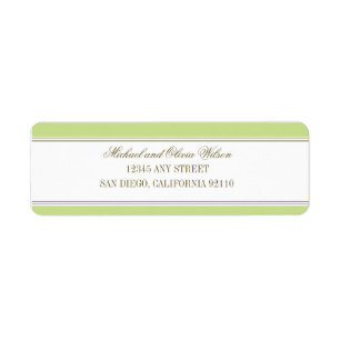 Simple Stripe Spring Green Address Label Return Address Label