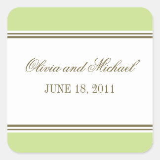 Simple Stripe Spring Green Sticker