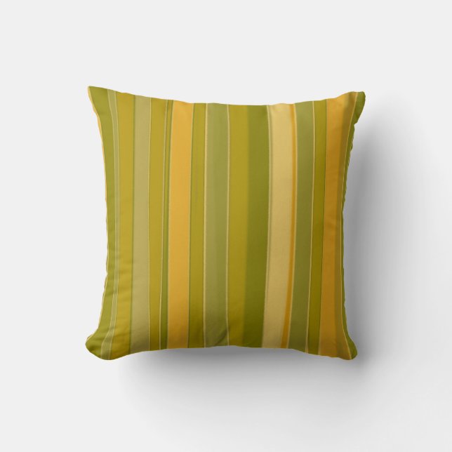 Simple striped coloured paint Abstract Art Cushion (Front)