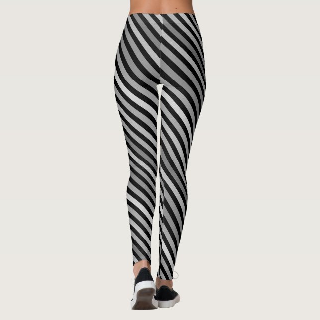 simple, striped, pattern, stripes, minimalist leggings (Back)