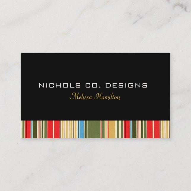 Simple Stripes Business Cards (Front)