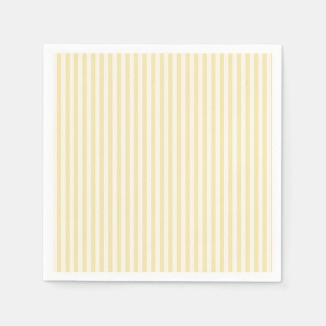 Simple Stripes - Buttercream Napkin (Front)