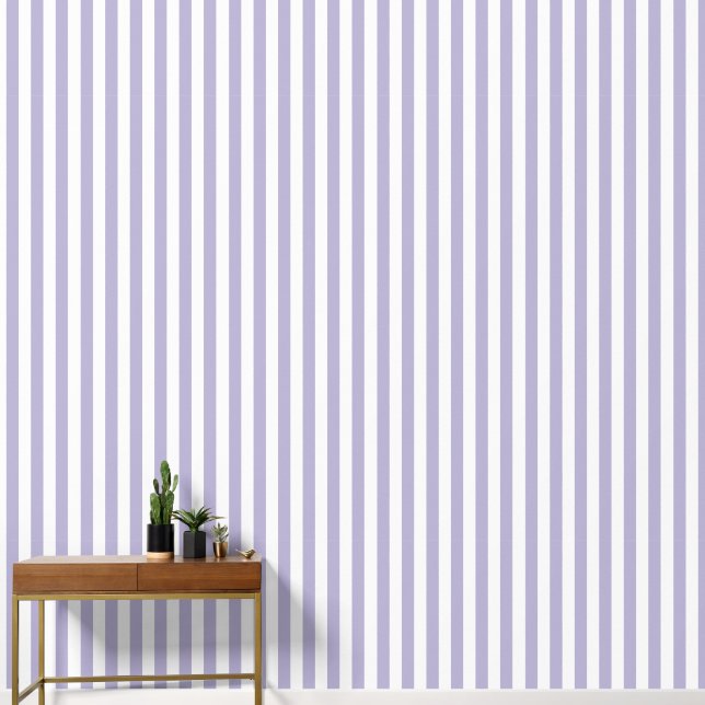 Simple Stripes - Lavender Wallpaper (Hallway)