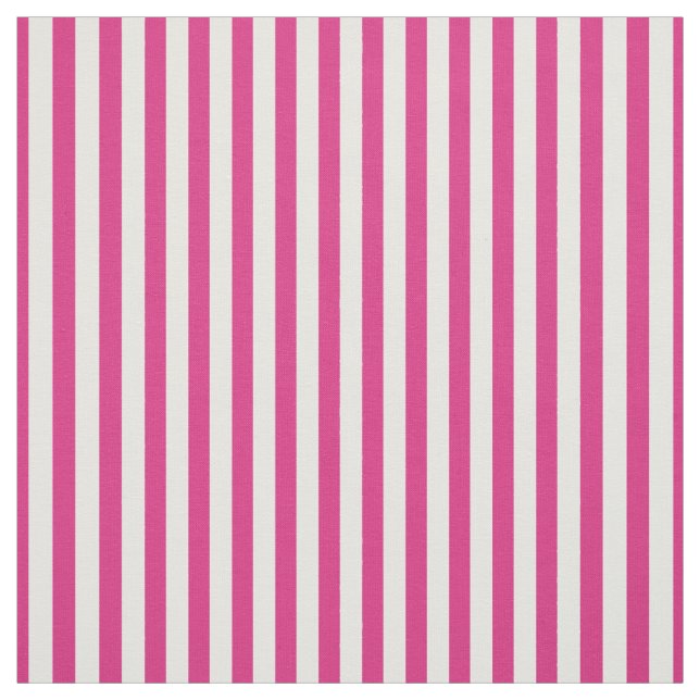 Simple Stripes Pattern  Fuchsia/White Trendy Fabric (Swatch)