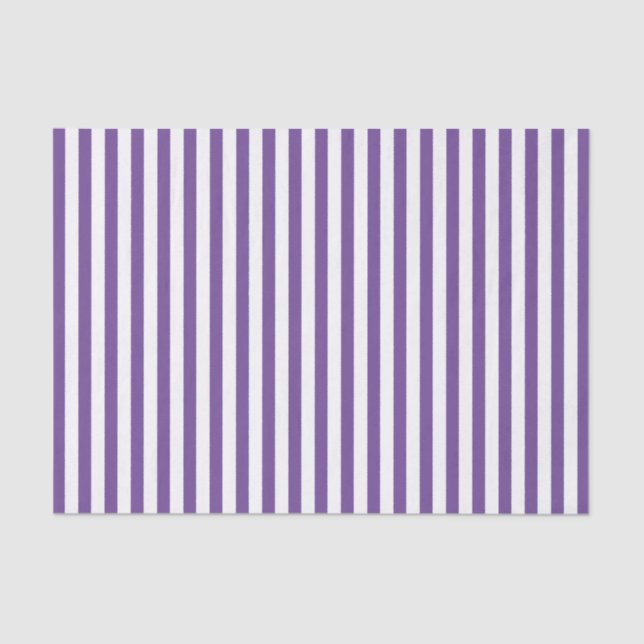 Simple Stripes Pattern Purple/White Geometric I Tissue Paper (Front)