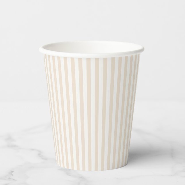 Simple Stripes - Soft Linen Paper Cups (Front)