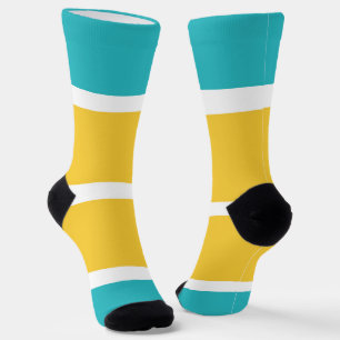 Simple Stripes - Turquoise and yellow Socks