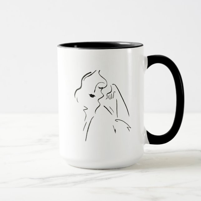 Simple Study - Sketch of a Lady Mug (Right)