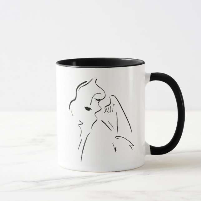 Simple Study - Sketch of a Lady Mug (Right)