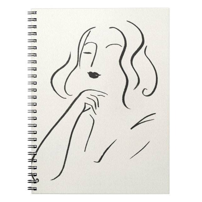 Simple Study - Sketch of a Woman Notebook (Front)