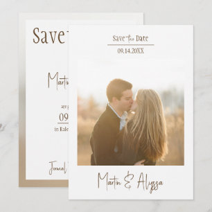 Simple Style Flat Save The Date Card