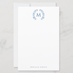 Simple Styled Monogram stationary
