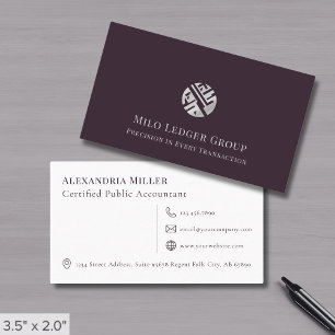 Simple Stylish Accounting Firm Business Card