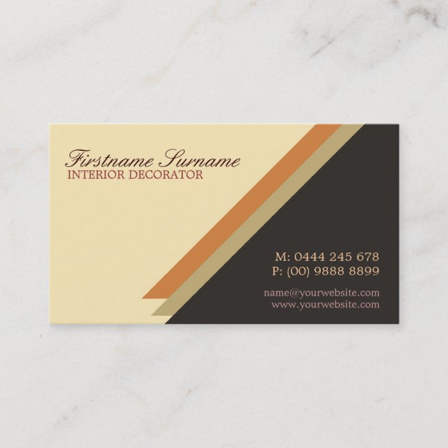 Simple Stylish Architect Decor w/ Logo Business Ca Card (Front)