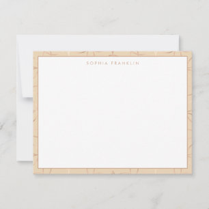 Simple Stylish Beige and Gold Circle Pattern Name Card