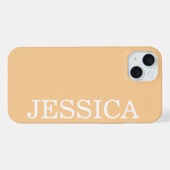 SIMPLE STYLISH CUSTOMIZED NAME MODERN MINIMALSTIC iPhone CASE (Back Horizontal)