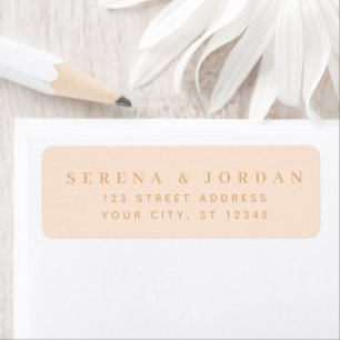 SIMPLE STYLISH CUSTOMIZED WEDDING CREAM ADDRESS RETURN ADDRESS LABEL