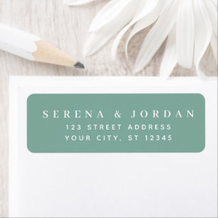 SIMPLE STYLISH CUSTOMIZED WEDDING TEAL ADDRESS RETURN ADDRESS LABEL