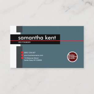 Simple Stylish Founder CEO Businesswoman, Business Card