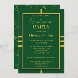 Simple Stylish Gold Border Invitation