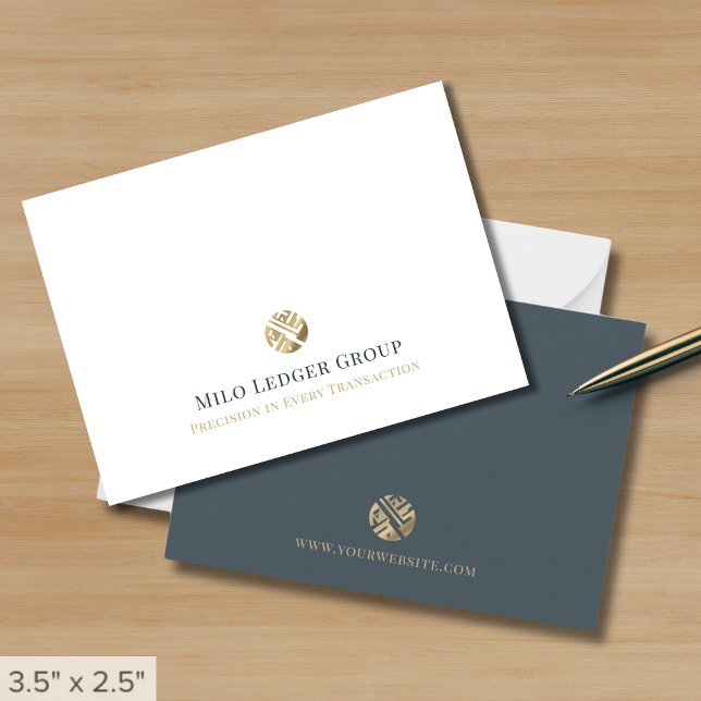 Simple Stylish Gold Logo  Card (Creator Uploaded)