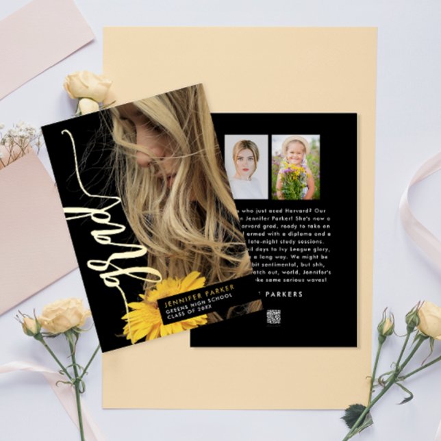 Simple Stylish Graduate Photo Modern Announcement (Creator Uploaded)