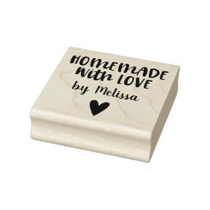 Simple Stylish Homemade With Love Wood Art Stamp