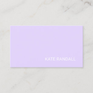 Simple Stylish Lavender Beauty Salon Business Card