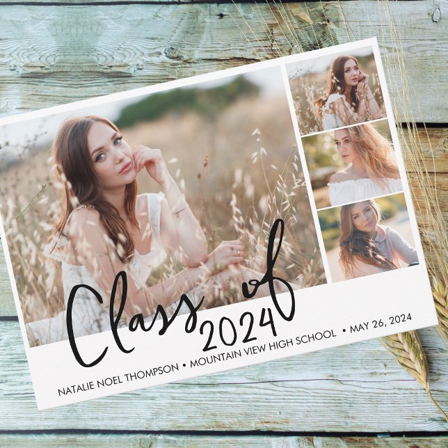 Simple Stylish Modern Class of 2024 Graduation Invitation (Creator Uploaded)