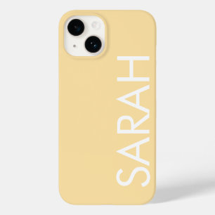 Simple Stylish Modern Classic Name Cream COLOUR  Case-Mate iPhone 14 Case