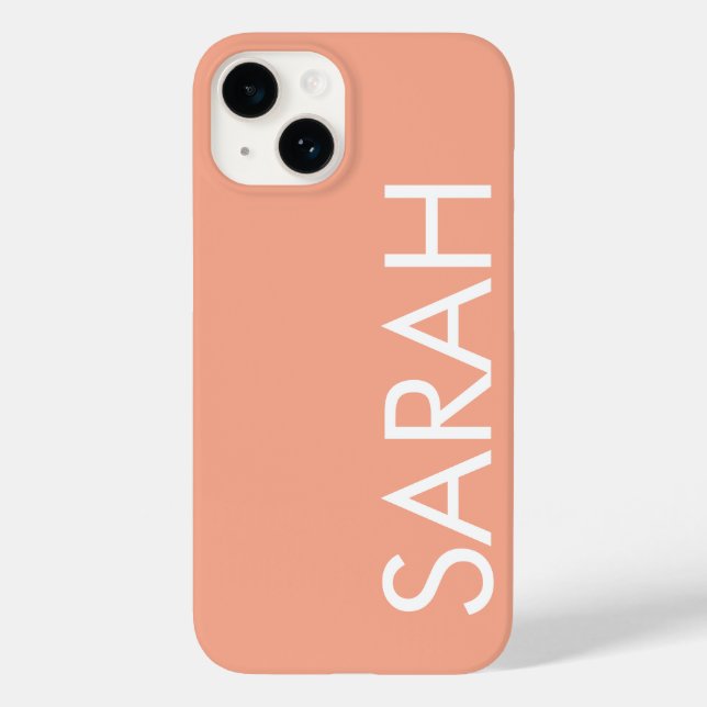 Simple Stylish Modern Classic Name PEACH COLOUR  Case-Mate iPhone Case (Back)