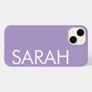 Simple Stylish Modern Customised Name Lavender Case-Mate iPhone 14 Case