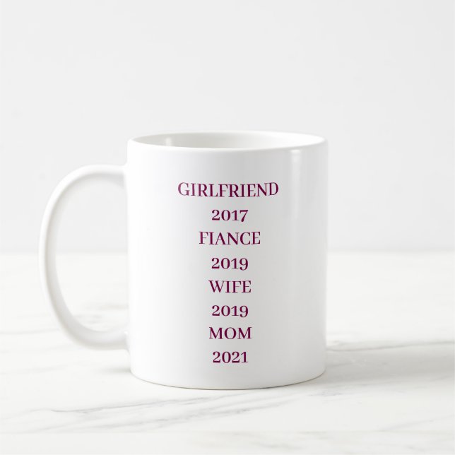 SIMPLE STYLISH MODERN CUSTOMIZED MOTHER'S DAY GIFT COFFEE MUG (Left)