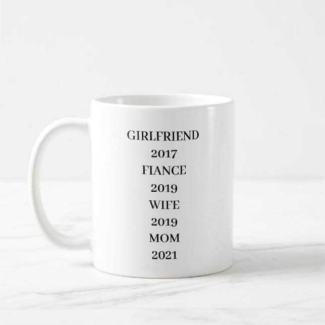 SIMPLE STYLISH MODERN CUSTOMIZED MOTHER'S DAY GIFT COFFEE MUG (Left)