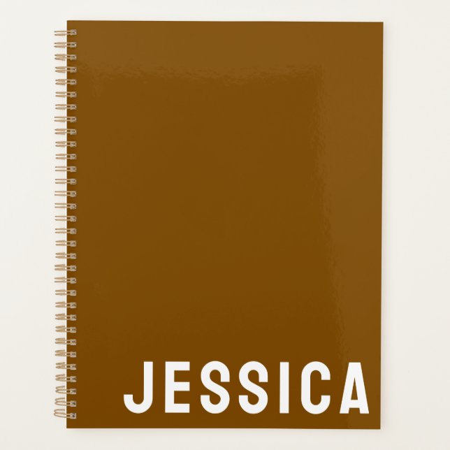 SIMPLE STYLISH MODERN CUSTOMIZED NAME DAILY PLANNER (Front)
