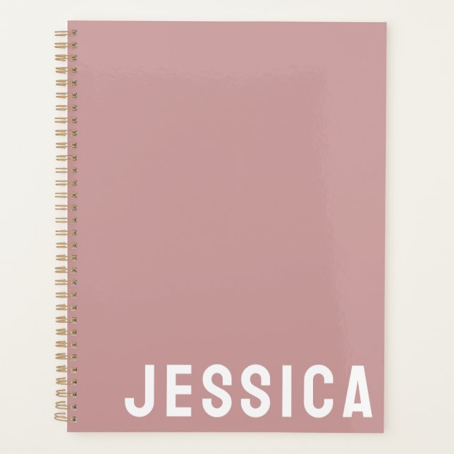 SIMPLE STYLISH MODERN CUSTOMIZED NAME DAILY PLANNER (Front)