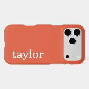 SIMPLE STYLISH MODERN CUSTOMIZED NAME DARK ORANGE
