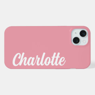 SIMPLE STYLISH MODERN CUSTOMIZED NAME iPhone 15 PLUS CASE